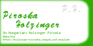 piroska holzinger business card